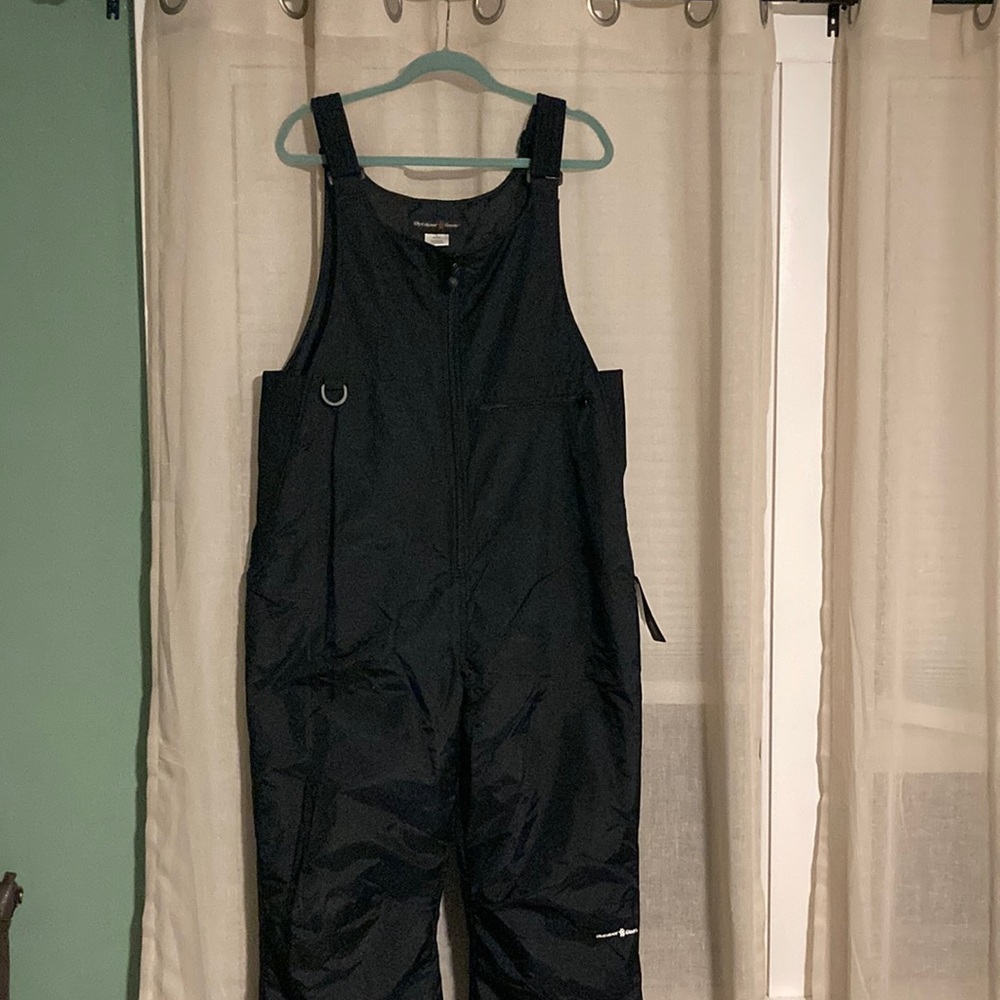Men’s snow pants, overalls, bib, size L, outdoor gear